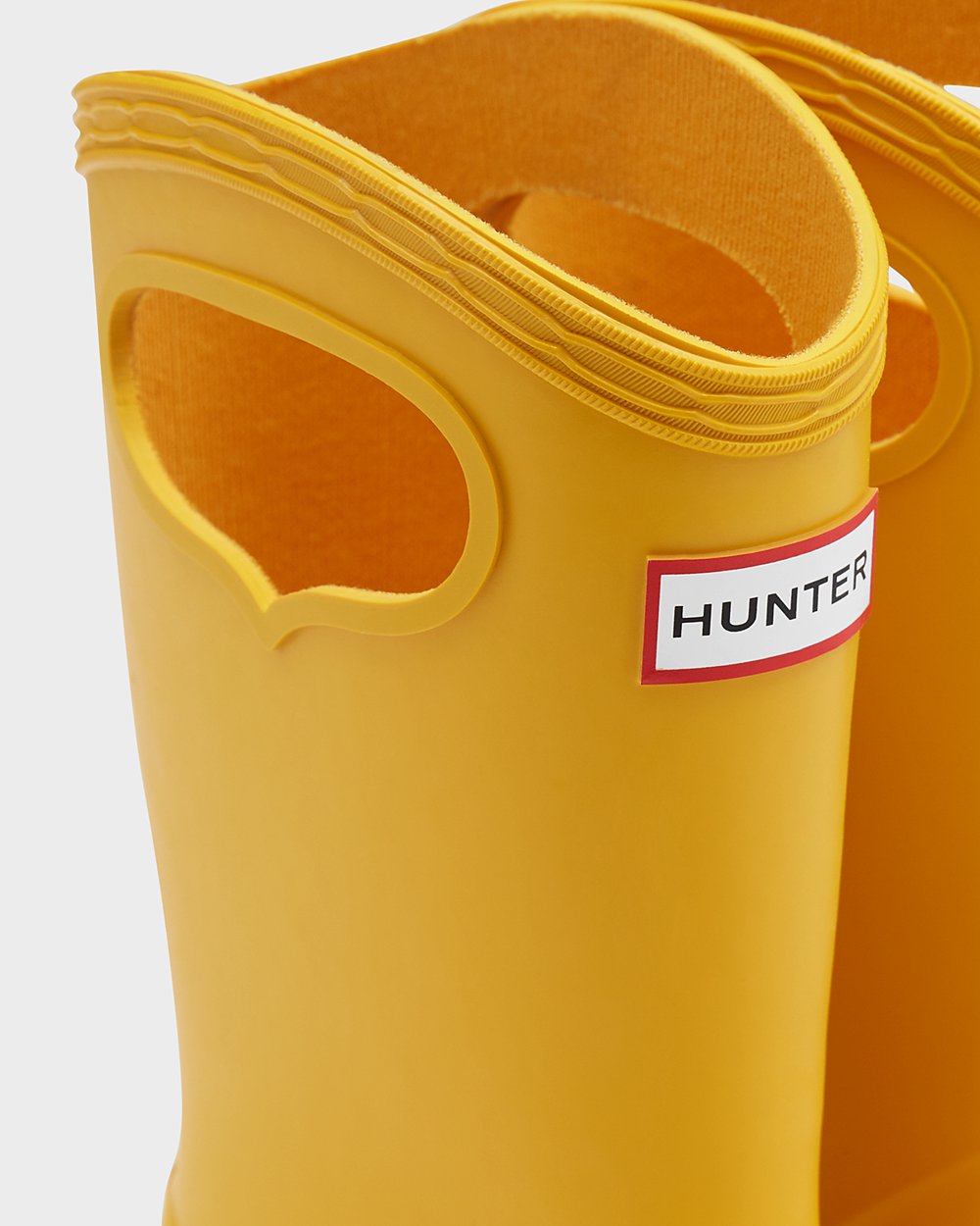 Kids Hunter Original First Classic Grab Handle - Rain Boots Yellow - 4825-DMYIV